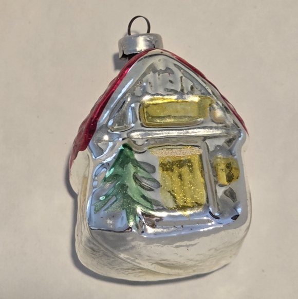 Vtg Lot 2 1950’s Original German Red Painted Mercury Glass Teapot House Ornament - Picture 15 of 15